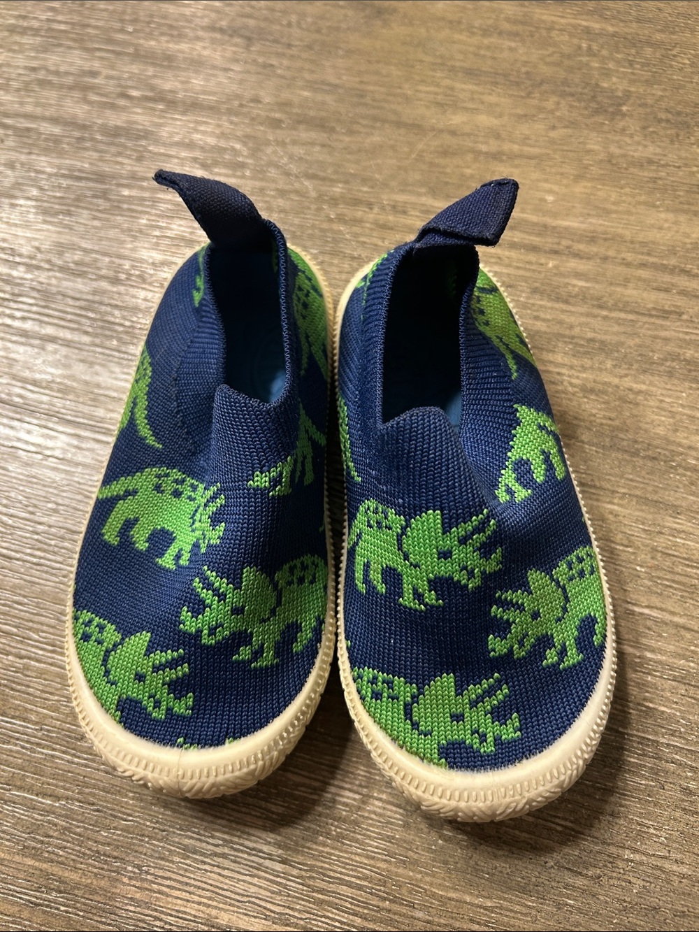 Kids Graphic Slip On Shoes Triceratops Sneakers, Sz. 6.
